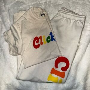 Fanjoy matching t-shirt and sweatpants set